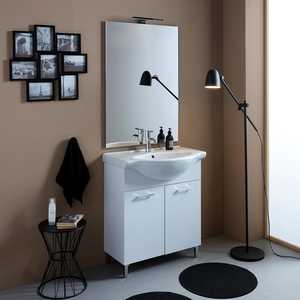 ตู้ห้องน้ำแบบตั้งพื้น Koricini ขนาด 75 ซม. สีขาว สไตล์โมเดิร์นหรูหรา ผลิตจาก MDF ดีไซน์อิตาลี โดย Export - Product Image 1