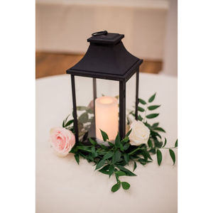 Elegant White Iron Metal <b>Lantern</b> for Indoor Home Decoration for Dining Table Candle Holder or <b>Christmas</b> Decor - Product Image 3