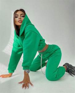 Chándal de gimnasio para mujer, chaqueta y pantalones con cremallera, conjunto de 2 piezas, logotipo personalizado, moda de invierno, chaqueta y pantalones con cremallera para mujer, ropa de gimnasio - Product Image 4