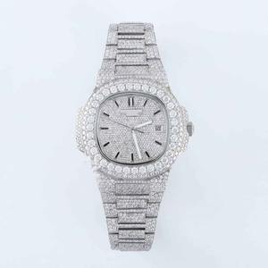 Reloj de Pulsera de Plata con Incrustaciones de Diamantes de la Mejor Calidad, Estilo Hip Hop Bling, Caja de Acero Inoxidable Duradera para Eventos, Regalos y Reventa - Product Image 3