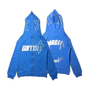 Vêtements de haute qualité, vêtements intégraux, sweats à capuche zippés Streetwear grande taille pour hommes - Product Image 1