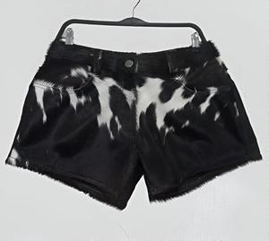 Shorts de Cuero Tejido de Cintura Alta para Mujer, Otoño Invierno 2025, Nuevo, Holgado, Cintura Elástica, Casual, Adelgazante, Color Sólido - Product Image 3