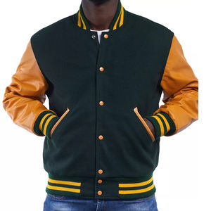 Personalizado 2026 primavera estampado Patchwork Letterman Varsity chaqueta elegante chaquetas de béisbol para hombres chaqueta de béisbol universitaria para hombres - Product Image 1