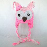 Gorro de Invierno de Ganchillo con Diseño de Búho 2025, Unisex, Hecho a Mano con Hilo de Algodón Leche, para Niño o Niña, en Oferta y Disponible para Fiestas