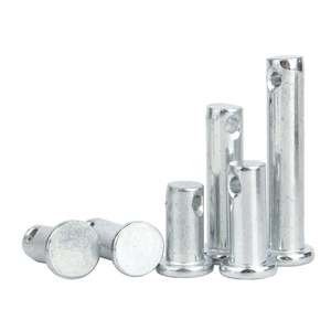Goupille à fourche en acier au carbone zingué de 3mm, 4mm, 5mm, 6mm, 8mm, 10mm, 12mm, 14mm, 16mm, 20mm avec trou et tête articulée - Product Image 1