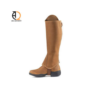 Botas de Cuero Genuino con Cierre de Botón, Ajuste Clásico para Competiciones y Entrenamientos, Medias Polainas de Alta Calidad para Montar a Caballo - Product Image 5