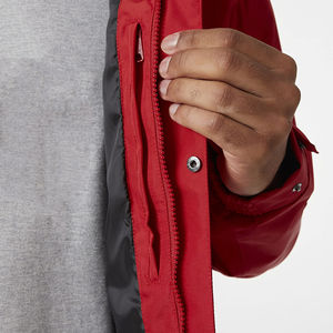 Chaqueta Impermeable para Hombre, Chaqueta de Lluvia Lisa de Poliéster, Chaqueta Cortavientos Negra - Product Image 5