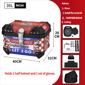 Top Case Moto 36L en PP ABS Étanche avec Fixation Rapide et Conception Haute Résistance pour les Trajets Urbains - Product Image 5