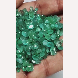910 pièces d'émeraude zambienne naturelle 4mm à 8mm ovale octogone poire facette 305 Cts lot Iroc ventes mai pierre de naissance pierre précieuse coupe US $214 - Product Image 3