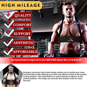 Sangle d'entraînement pour biceps en aluminium avec logo personnalisé pour la salle de sport et la musculation - Confortable, légère, unisexe, Arm Blaster - Product Image 4