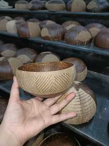 Offre Spéciale 2025 bols en noix de coco | 100% bols naturels du Vietnam | Bol de service décoratif en coquille de noix de coco biologique - Product Image 3