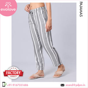 100% algodón hecho señoras de longitud completa solo Jersey ropa de noche para mujer pijama pantalón a precio competitivo - Product Image 2