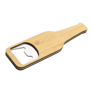 Ouvre-bouteille et tire-bouchon personnalisés en bambou : gadgets uniques - Product Image 1