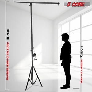 5Core DJ Light <b>Stand</b> 2Pc Stage Lighting Truss System Hand Crank Up Height Adjustable 65.5 to 111" - Product Image 3