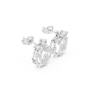 Gemnel Dainty Drop Zircon Crystal New Lucky Star Charm Plated 925 Silver 18K Gold Pendientes Hoop - Product Image 3