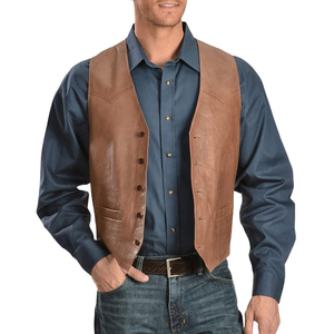 Chaleco personalizable de cuero sin mangas para hombre con chaqueta de invierno transpirable diseño OEM LOGO poliéster relleno chaleco - Product Image 6