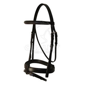 บังเหียนหนังม้าทำด้วยมือพร้อมสายรัดปรับระดับการควบคุมม้าเพื่อความปลอดภัยในการขี่ม้า - Product Image 1