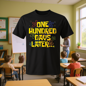 Maglietta Promozionale per Insegnanti e Studenti - Cento Giorni di Scuola Passati - Regalo per Studenti ed Educatori - Product Image 3