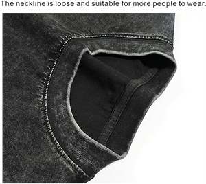 Camiseta ecológica transpirable de 100% algodón teñida lisa con estampado personalizado, ropa de hombre de 240 gramos de estilo informal, algodón orgánico - Product Image 4