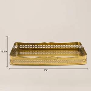 Bandeja de Latón de Fabricante Confiable para Servir y Decorar en Fiestas, Añadiendo Elegancia Cultural a Arreglos de Ocasiones Especiales - Product Image 6