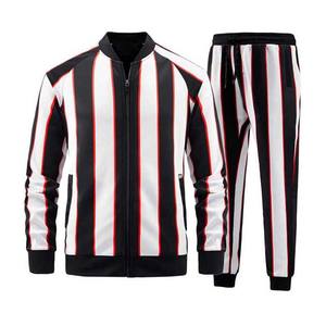 Ropa deportiva de invierno con cremallera completa personalizada entrenamiento correr entrenamiento algodón Regular Fit sudadera Joggers trajes hombres chándal - Product Image 4