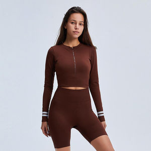 Ensemble de sport pour femme 2026, nouveau design, style uni, motif uni, fitness, taille haute, TISSU INTELLIGENT, devant 2 pièces - Product Image 6