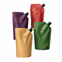 Pochette souple personnalisée en LDPE écologique avec bec verseur, 0,16 mm, étanche, pour détergent liquide et jus, support OEM ODM