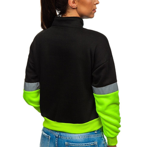 Sweat à capuche en molleton mélangé de coton pour femme, style décontracté d'hiver, épaules tombantes, coupe courte - Product Image 5