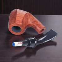 Pipa de Tabaco de Madera Moderna Tipo Curva Clásica, Hecha a Mano con Madera Natural, Reutilizable, Duradera y Ecológica para Uso Diario