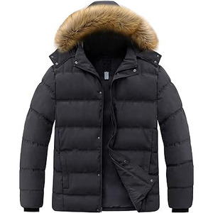 Veste matelassée d'hiver personnalisée OEM pour hommes, imperméable à capuche chaude et respirante pour le sport - Product Image 1