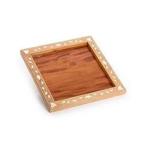 Plateau de collations de nourriture de service en bois et en verre avec vadrouille travail plateau de service d'ustensiles de cuisine de qualité supérieure pour l'utilisation de Restaurant - Product Image 4