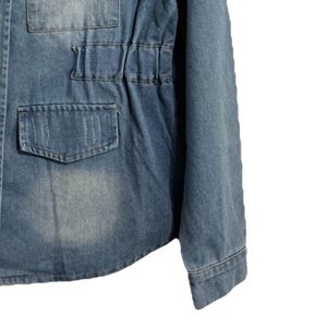 2025 veste en jean bleu longue en coton 100% pour femmes avec vestes et manteaux en jean pour femmes de style vintage - Product Image 5