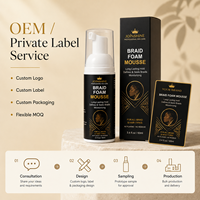 Mousse coiffante volumisante pour tresses et perruques, fournisseur de mousse tressée personnalisée