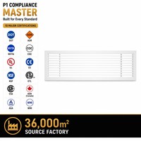 Diffuseur linéaire minimaliste sans cadre à sortie d'air étendue - Diffuseur à fente pour climatisation centrale