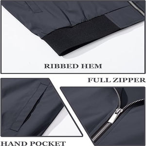 Chaqueta Bomber de Manga Larga para Hombre, de Alta Calidad, con Diseño Frontal Reversible, Resistente al Viento y Transpirable, de Lona, para Uso Casual en Invierno - Product Image 5