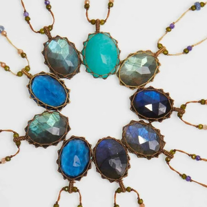 Supar calidad hermosa piedra macramé enhebrador piedra preciosa colgante joyería hacer suministros para DIY a granel - Product Image 1