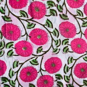 Handmade Large Cotton Quilted Boho <b>Travel</b> <b>Bag</b> Vintage <b>Woman</b> Flower Print Cosmetic Makeup Case Zipper Closure Custom Size Gift - Product Image 6