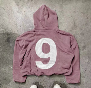 Sweat à capuche Boxy de haute qualité du Pakistan Design vieilli Streetwear lourd en coton avec tissu polaire d'impression en relief - Product Image 3