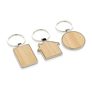 Portachiavi e Moschettoni Promozionali Sostenibili in Bambù Rotondo RCS - Product Image 3
