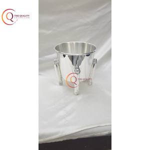 Enfriador de vino de diseño de logotipo personalizado de cubo de hielo de metal de níquel y plata Premium para fiestas para almacenamiento de champán y vino - Product Image 5