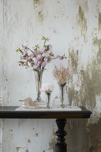 Jarrones de suelo de aluminio plateado antiguo para centros de mesa de boda, jarrones de flores de acabado Chapado en plata, jarrón personalizado de Metal de aluminio - Product Image 5