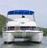 Yacht de croisière personnalisé en aluminium et fibre de verre UBI 1250, 12 m, 50 passagers, moteur inboard/extboard, sport fluvial, 300 CV, patrouille, pêche