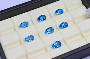 Atractiva piedra preciosa de Topacio Azul suizo gemas en forma de pera piedra de Topacio Azul suizo suelta piedra de Topacio Azul facetada - Product Image 5