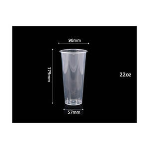 Costo soportable 22oz 90mm Diámetro 179mm Altura Vasos de plástico transparente PP duro Delgado - Product Image 1