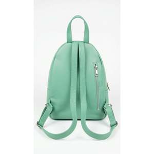 Zaino Leggero in Vera Pelle Dollaro con Manico/Cinghia Staccabile, Uso Quotidiano, Motivo Personalizzato, Cotone Poliestere Verde Menta - Product Image 4