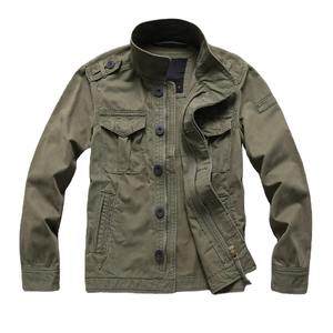 Blouson Bomber Homme Décontracté Grande Taille Printemps 2024 100% Coton Motif Camouflage Col Montant Fermeture Éclair Imperméable Service OEM - Product Image 5