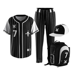 Conjunto de camisetas de béisbol en blanco uniforme equipo entrenamiento Club venta al por mayor impresión sublimada bordada camisa de béisbol personalizada - Product Image 4