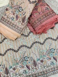 Fendy bordado de seda telas de lujo Sherwani Kurta Koti estilo liso patrón recubierto tejido de punto transpirable para niños - Product Image 2