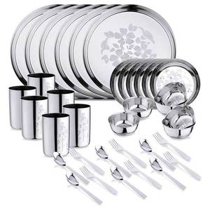 Juego de Vajilla de Acero Inoxidable de Alta Calidad ABK IMPEX, Precio Competitivo, Reutilizable, 36 Piezas, Diseño Floral Clásico para Bodas, Logotipo Personalizado - Product Image 1