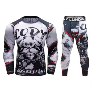 Venta al por mayor ropa deportiva unisex rushguard personalizado impreso rash guard sublimación impreso rashguard mejor calidad OEM MMA rushguard - Product Image 4